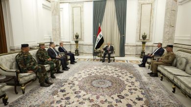 الرئيس رشيد يؤكد على رفع إمكانات البيشمركة وتطوير قدراتها القتالية