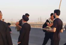 موكب ممثلية المرجع اليعقوبي في أبي الخصيب يستقبل حشود الزائرين المتجهين إلى كربلاء