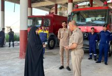 زينب الاسدي بمجلس ذي قار تتفقد مركز الدفاع المدني لقاطع جنوب المحافظة
