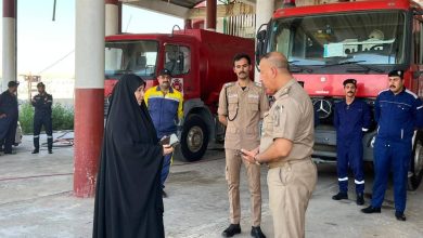 زينب الاسدي بمجلس ذي قار تتفقد مركز الدفاع المدني لقاطع جنوب المحافظة