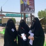 مجمع المبلّغات الرساليات في الرميثة يواكب مسيرة الزائرات نحو كربلاء بفعاليات توعوية ودينية