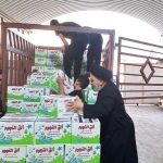 "كرم السجاد" توزع أكثر من 1000 كرتون مياه ومواد غذائية لمواكب الزائرين في الديوانية