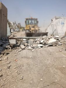 عمليات بغداد تفتتح طريق جديد وترفع عدد من الكتل الكونكريتية في جانب الكرخ