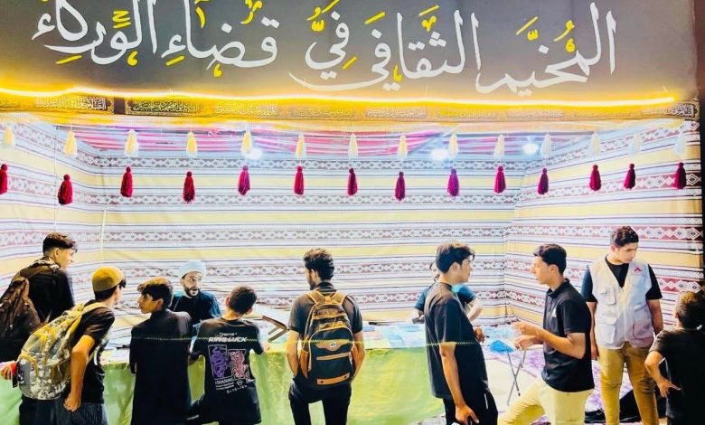 افتتاح المخيم الثقافي في قضاء الوركاء لتبليغ القيم الدينية خلال زيارة الأربعين