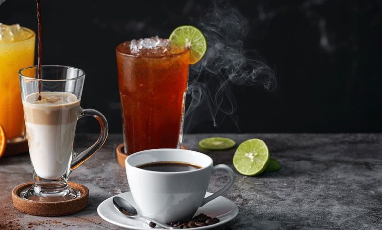 القهوة وعصير